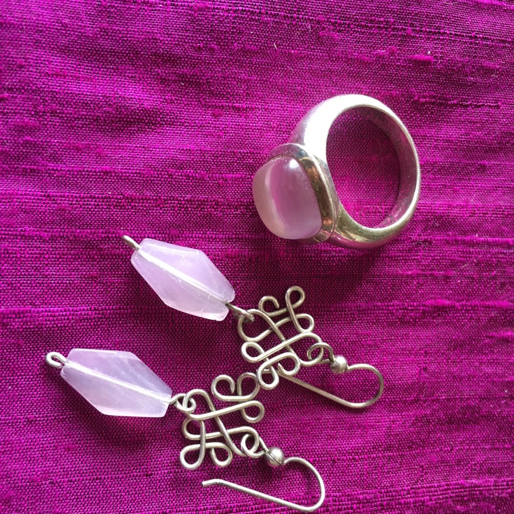 Ring and earrings